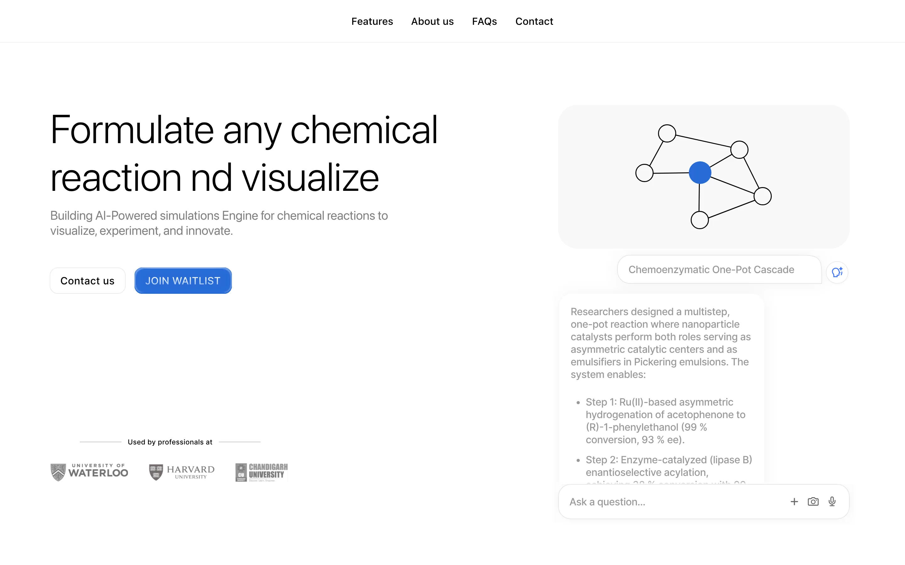 Chem0 landing page